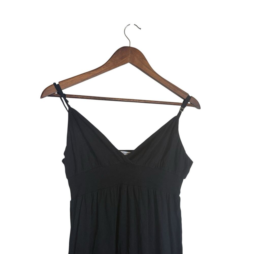 James Perse Black Maxi Dress Size 4 Spaghetti Strap Empire Waist - Picture 3 of 7